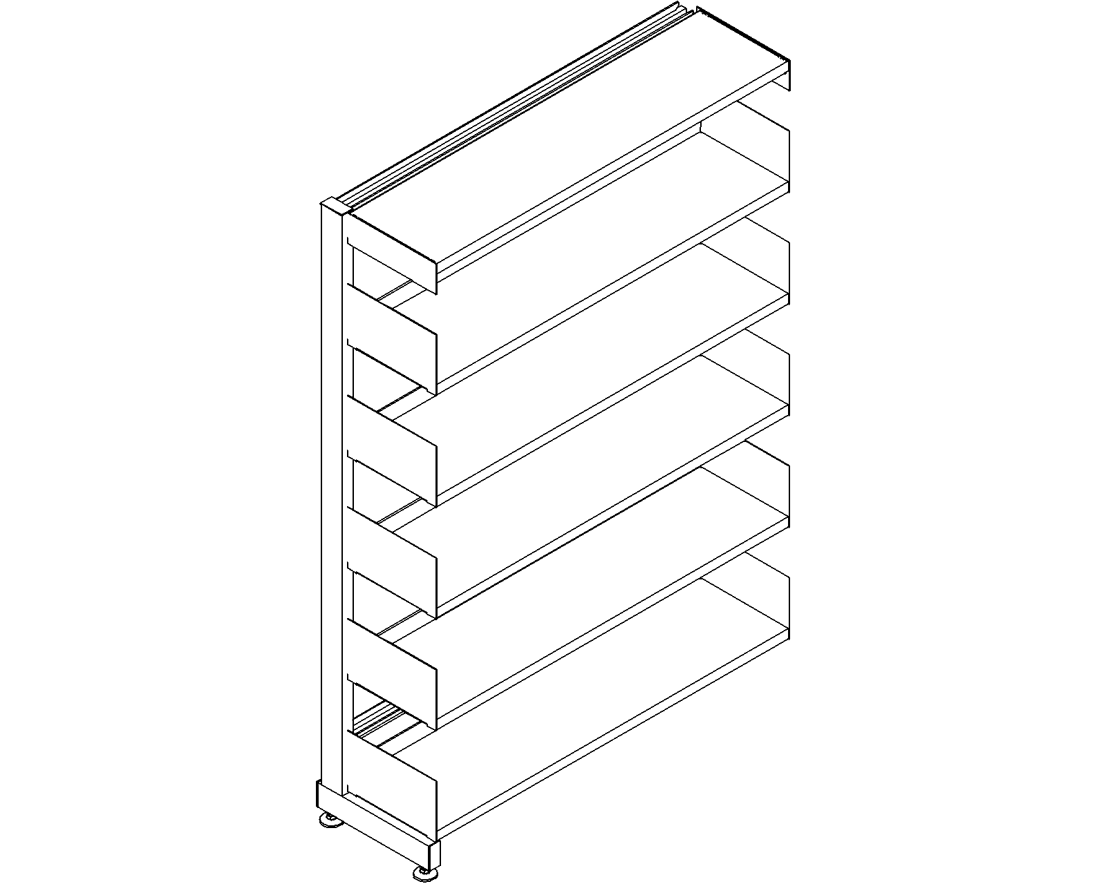 6030 add-on - single-sided - H1520 - D250 - W1000 - 3D.dwg