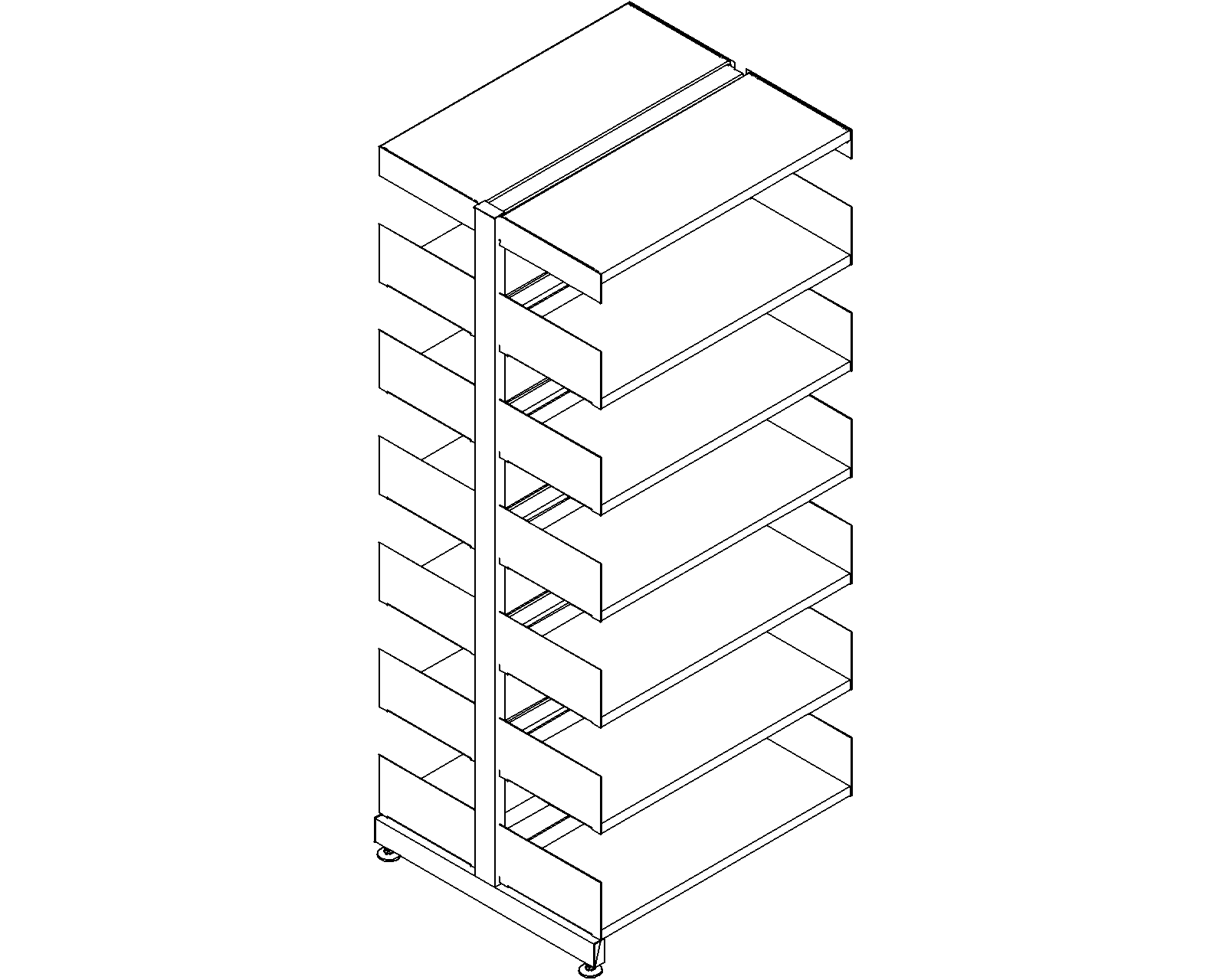 6030 add-on - double-sided - H1820 - D300 - W750 - 3D.dwg