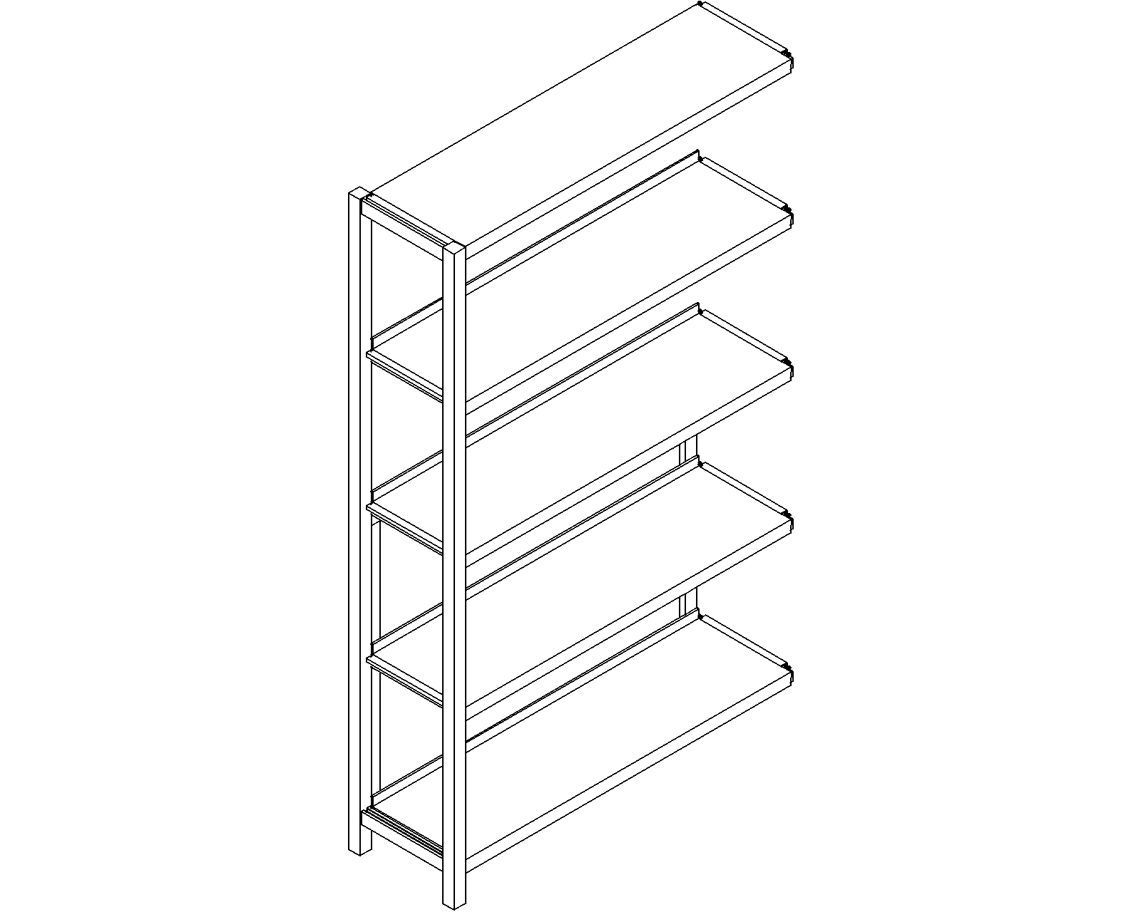 Uniflex add-on – single-sided – H1500 – D250 – W900 – 3D.dwg