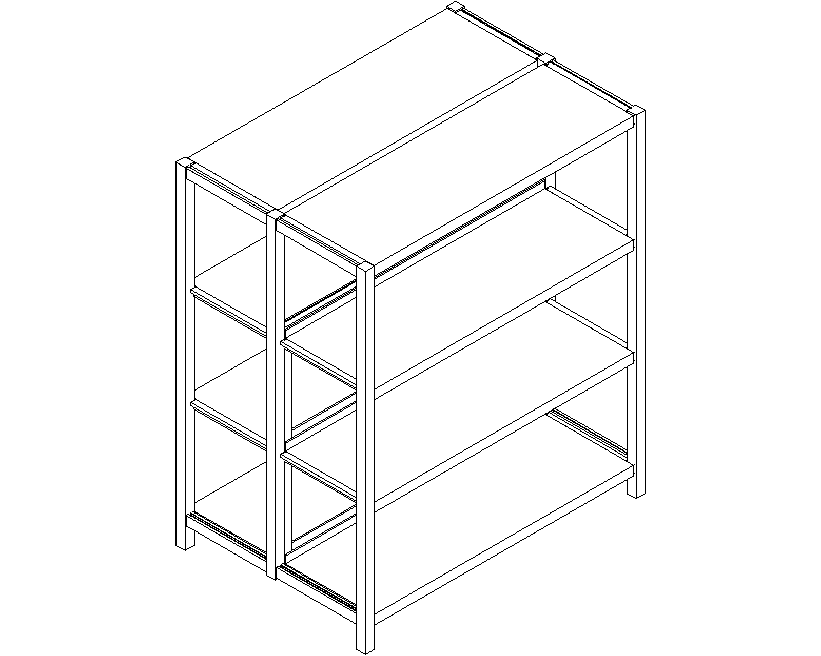 Uniflex starter – double-sided – H1100 – D300 – W900 – 3D.dwg