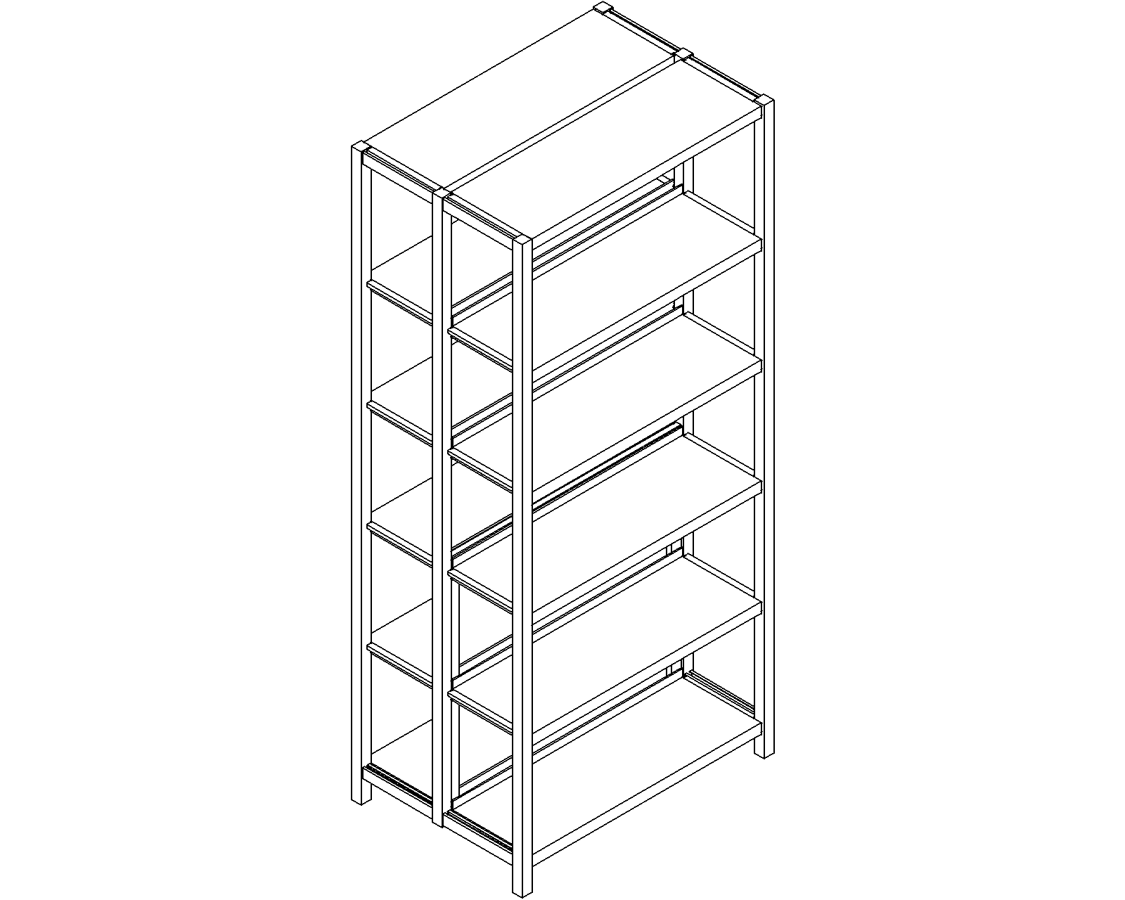 Uniflex starter – double-sided – H1750 – D250 – W750 – 3D.dwg