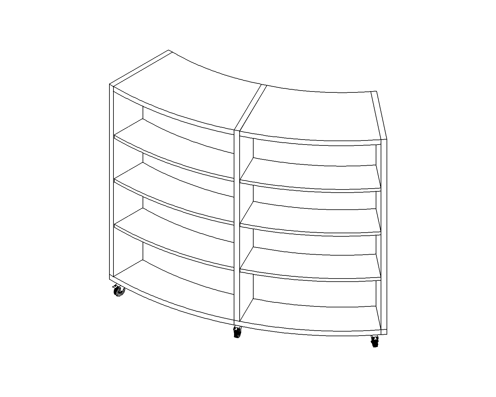 Inform Round mobile - 26˚ - H1635 - 2 bays - 3D.dwg